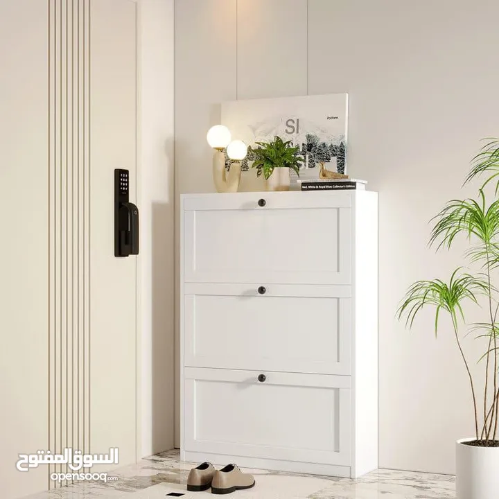 خزانة واحدة تغيّر شكل مدخل بيتك خزانة أحذية قلابة عصرية وموفرة للمساحة نظّمي مدخل منزلك بذكاء