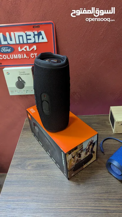 JBL Charge 5 Wi-Fi جديدا استعمل تجربه فقط النسخة الجديدا صوت JBL الأصلي الجريء مع صوت جهير عميق