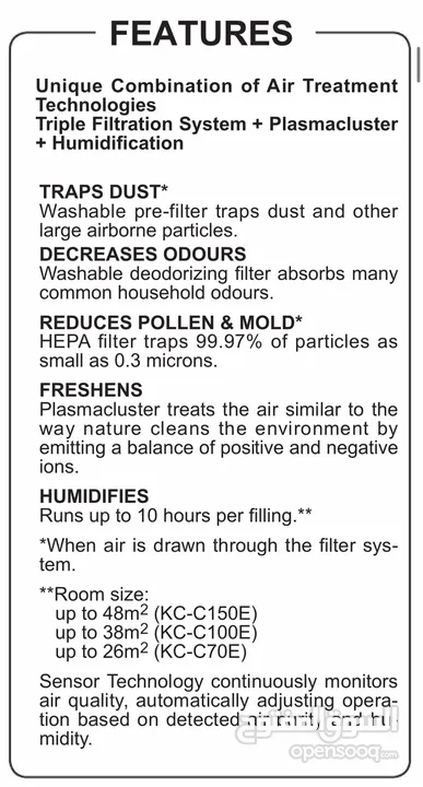 Sharp airpurifier & humidifier