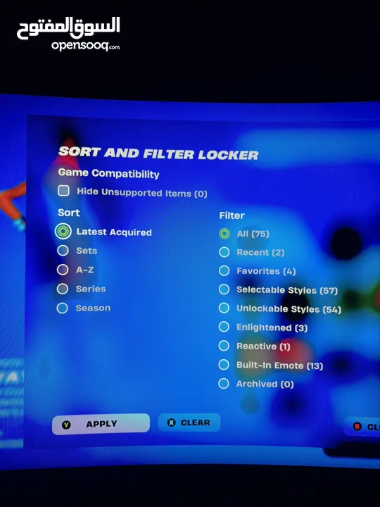 حساب فورت 70+ سكن  اكسات 100+