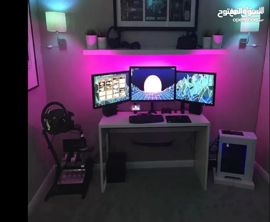 طاولات games مع اناره مخفيه تفصيل مع امكانيه اختيار اللون اللي بناسبك