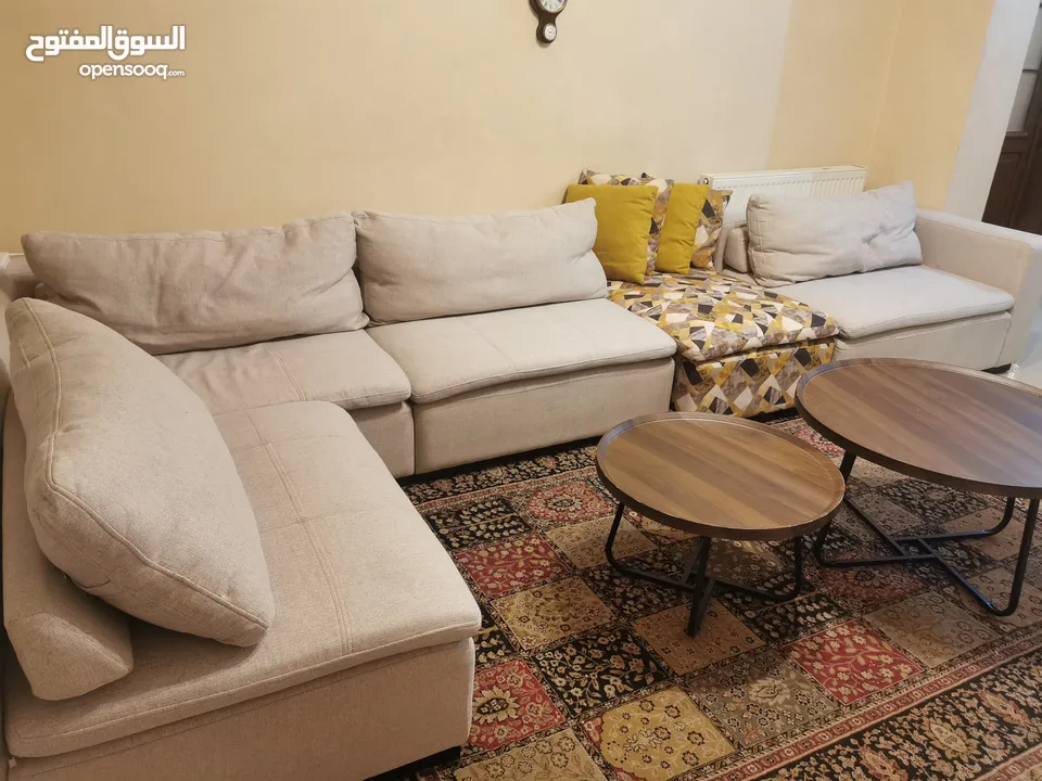 كنب كورنر خشب سويد تفصيل