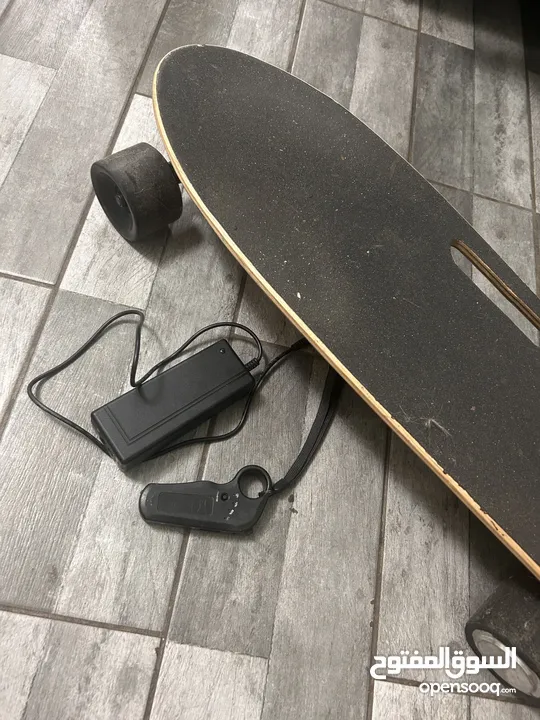 A electric scooter with all their accessories