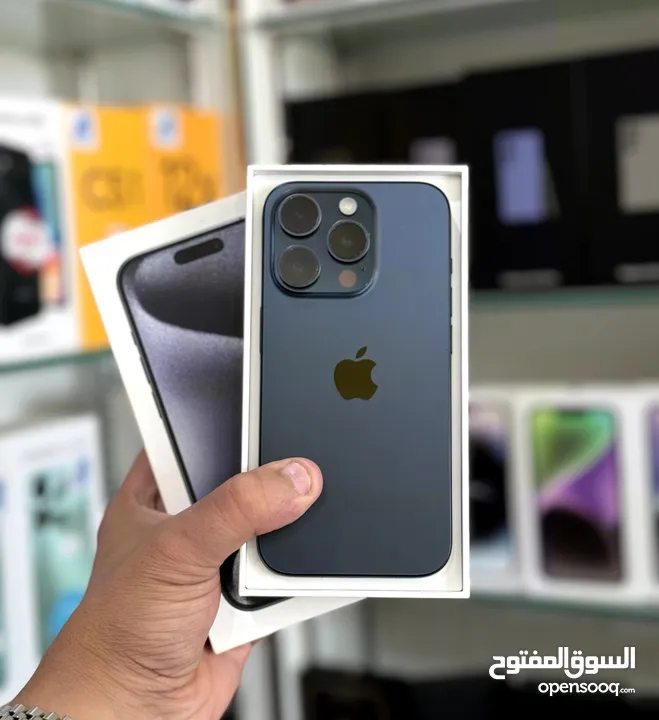 عرض خااص : iPhone 15 pro 256gb هواتف بحالة الوكالة مع ضمان و ملحقات بدون اي شموخ أو مشاكل و بأقل سعر