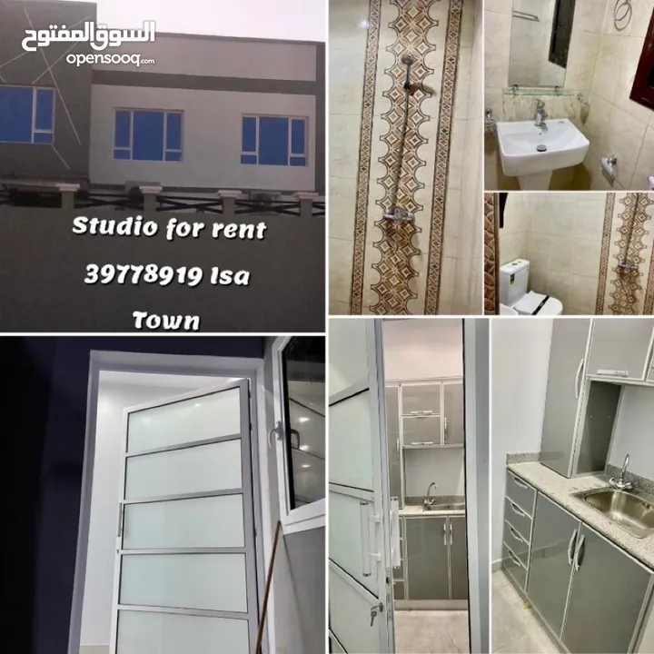 New studio flat for rent 185/-BD in Isa town 70m