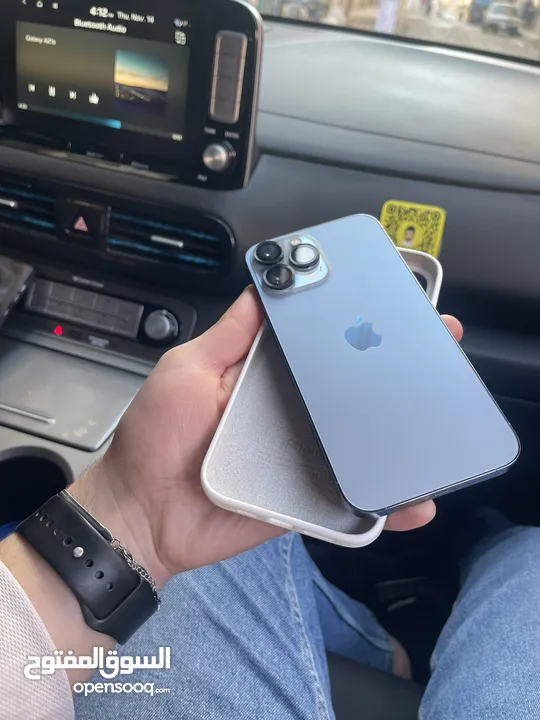 جهاز نضيف وكاله ما في عيوب للبيع بغايه التحديث فقط iPhone 13 pro max 128 gb. Battery 73