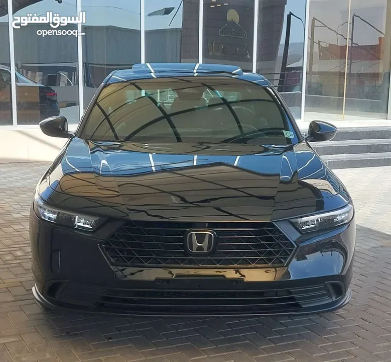 هوندا اكورد موديل 2024 لون اسود فحص كامل تصلح للاعفاءات اوالعمومي اومجمركة