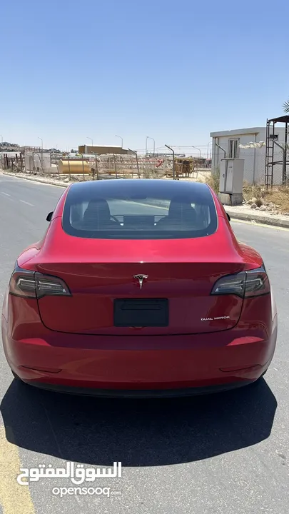 تسلا موديل 3 لونج رينج دويل موتور بحالة ممتازة جداً فحص اوتوسكورB+