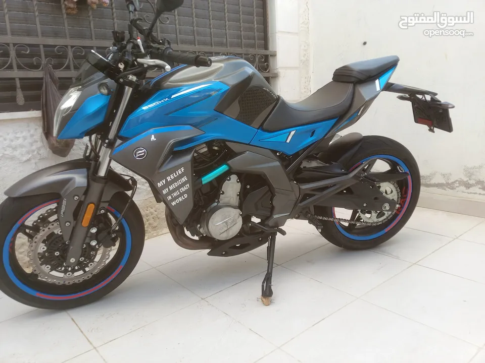 دراجه سي اف موتو  NK650cc بحالة الجديدة استعمال خفيف جدا موديل 2021