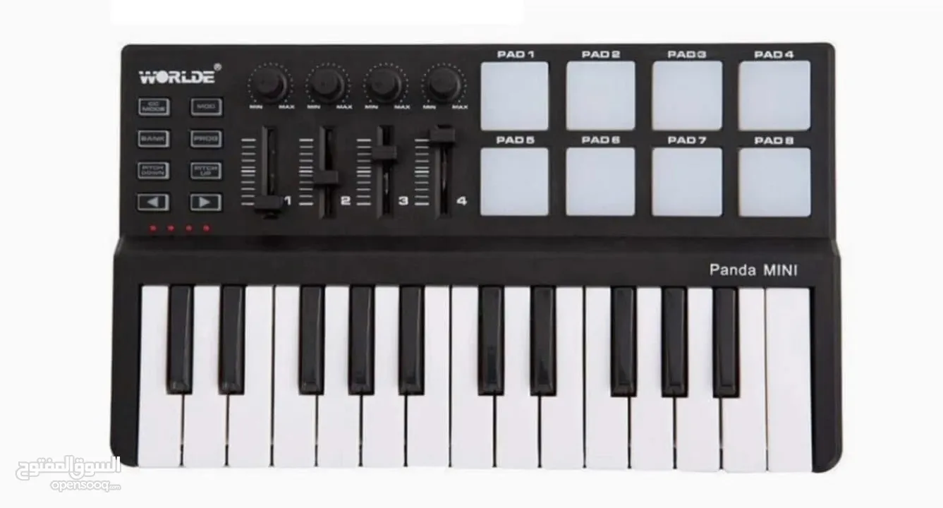 Worlde Panda MINI Portable 25 Keys USB MIDI Keyboard MIDI Controller with Drum Pad ( new )