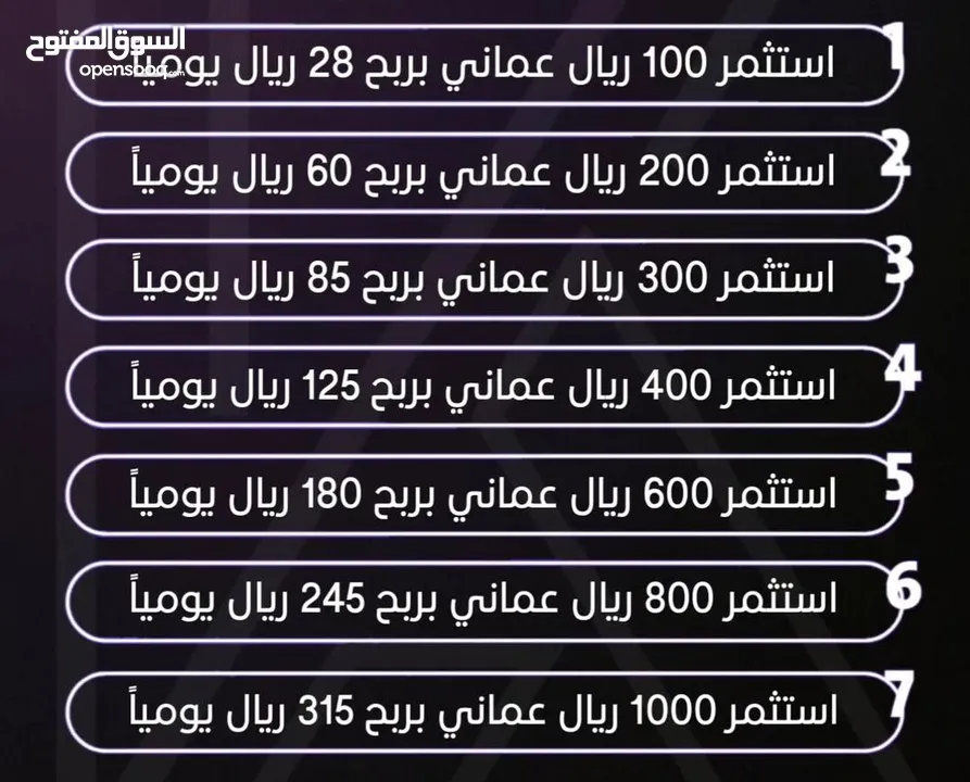 مطلوب مستثمر او ممول بارباح ممتازه