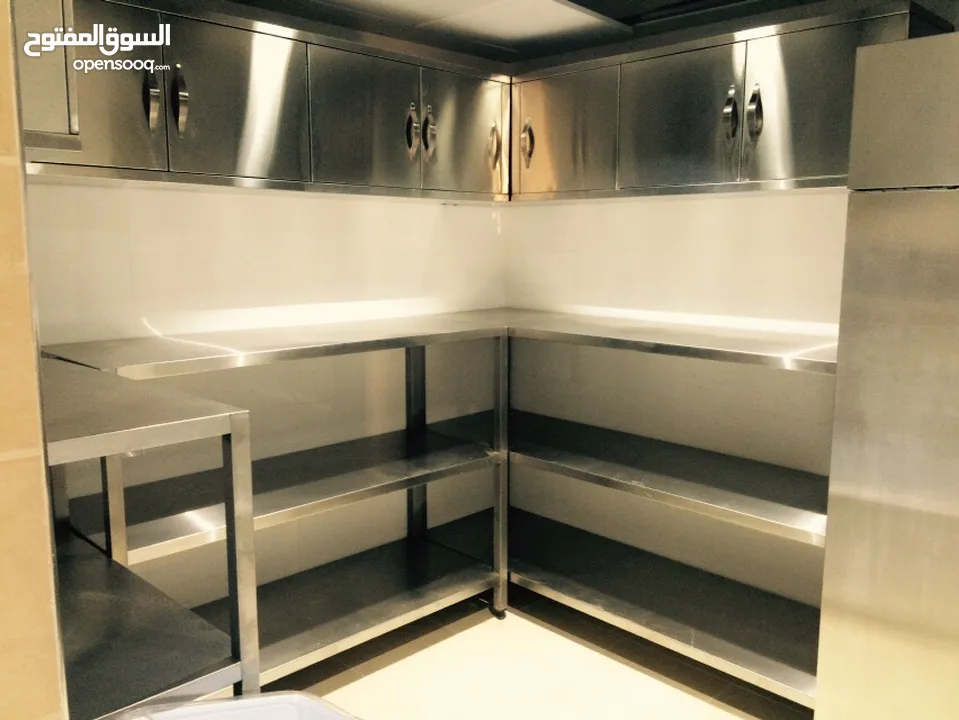 مطابخ استانلس استيل خزاين و مغاسل stainless steel kitchen cabinets and sinks