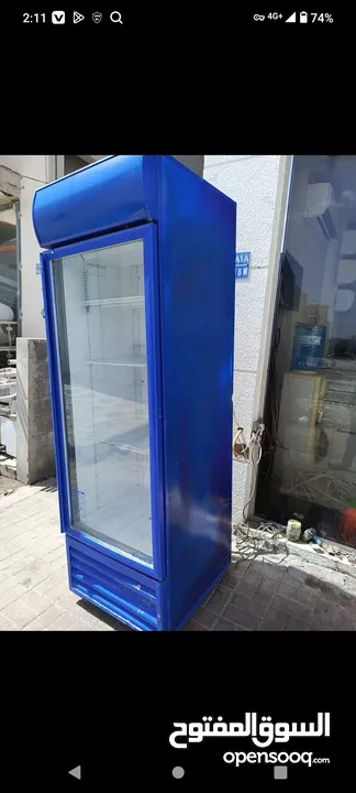 Glass door fridge