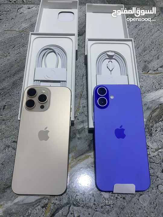 لون صحراوي جهاز جديد غير مفعل مع كفاله تبدأ من التفعيلIphone 16 pro max 256  ازرقIphone 16 plus 128
