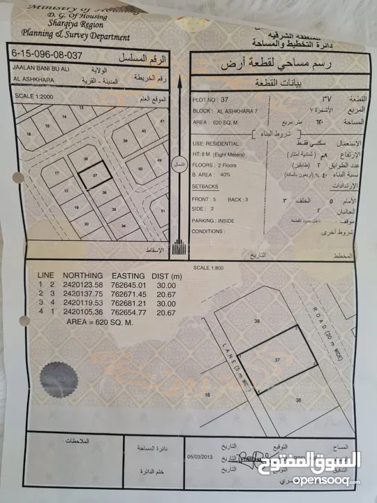 سكنيــة 620 متـر الأشخـــــرة