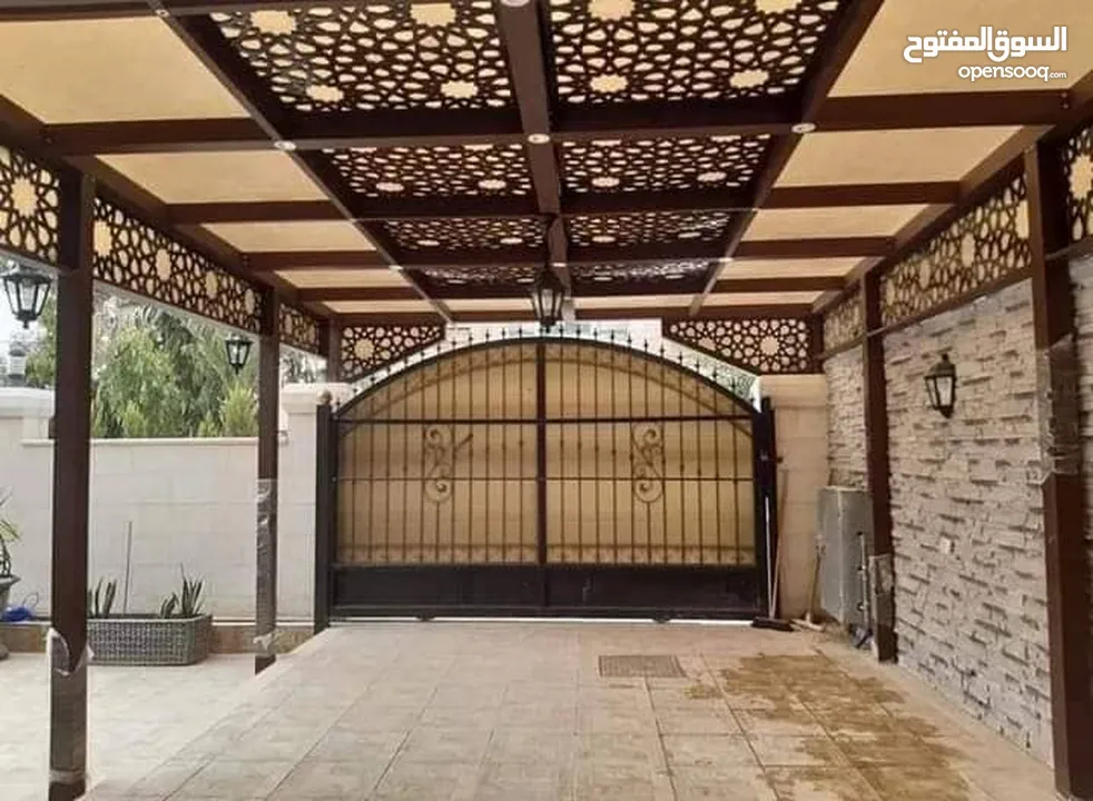 تفصيل تركيب مضلات برجولا شرعات معرشات سدد مضلات شراعيه  دربزينات اسوار ساندوتش بنل  لقسان  شوادر