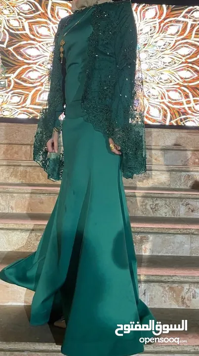 فستان زيتي تركي بسعر مغري