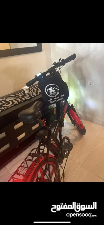 بسكليت كهرباء شبه جديد ماشي 500 كيلو فقط عالبطاريه  48 فولت 10 أمبير ماتور 500 وات  سرعه 50صاروخ