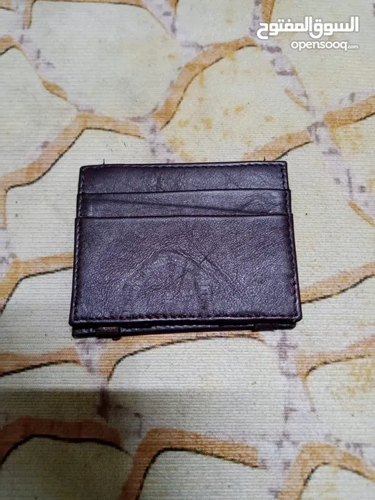 محفظة جلدية فاخرة وانيقة Massimo Dutti ماسيمو دوتي قابلة للطي لسحرية مصنوعة من الجلد الأصلي الطبيعي