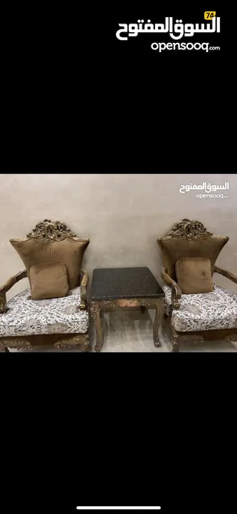 طقم كنب خشب زان 7 مقاعد