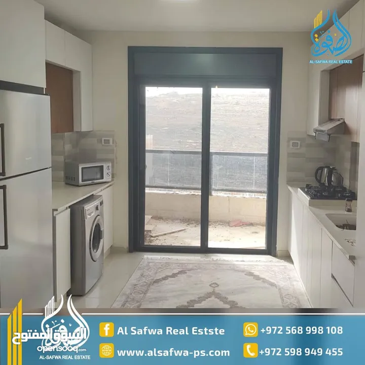شقه جديده مفروشه بيرزيت ضاحيه الريحان