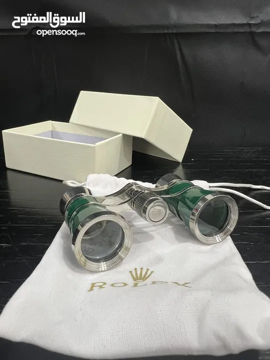 Rolex Green Opera Glasses Binoculars with Box & Pouch – Rare Collectible Accessory