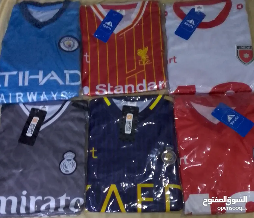 تيشيرتات واطقم رياضية   ميسي ورونالدو   مبابي ريال مدريد  لامين يامال برشلونة   المنتخب الاردني
