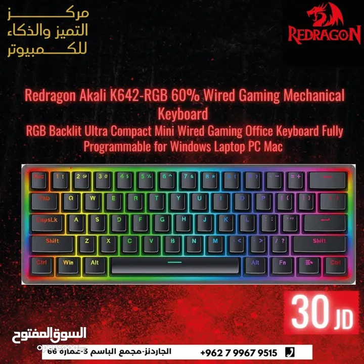 Redragon Akali K642-RGB 60% Hot-Swappable