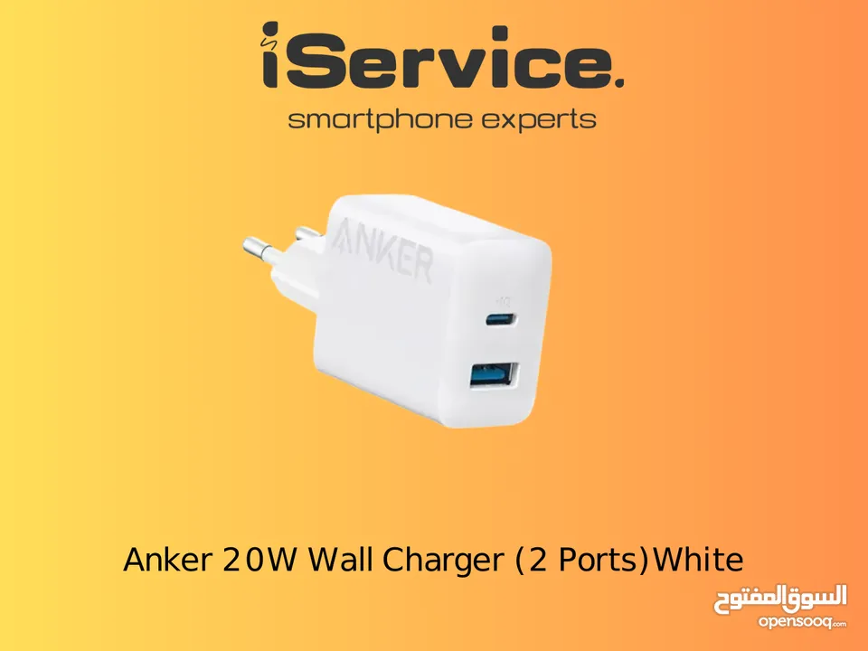 Anker 20W Wall Charger (2 Ports)White