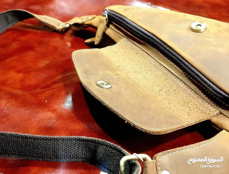 Handmade leather shoulder bags حقائب  جلدية مصنوعة يدويا