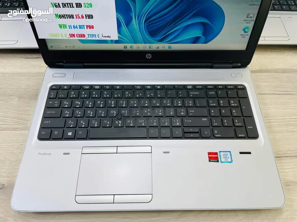 HP 650 G2 CORI5 الجيل السادس بكرت شاشة RAM 8 GIGA DDR4 SSD 256 GIGA NVME MONITOR 15.6 VGA AMD