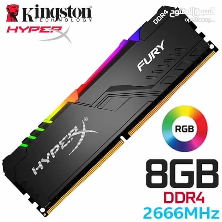 قطع كمبيوتر   CPU Core i5 9th Gen + Motherboard ASUS + HyperX Fury 8GB RGB x2