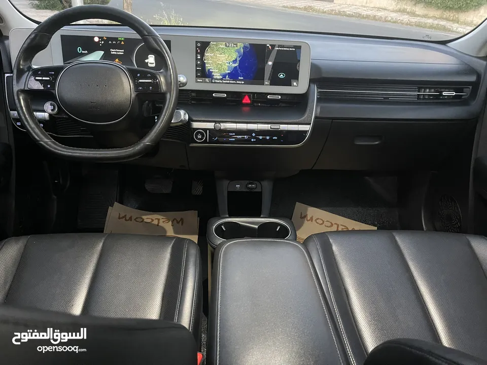 هيونداي ايونيك 5 2022 كهربا فحص كامل وارد كوريا  عداد قليل تقطع 500 بالشحنة البطارية  بحالة الوكالة