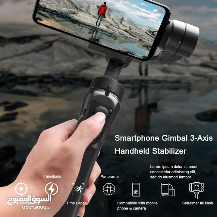 المثبت الذكي المضاد للاهتزاز (حامل بانورامي) F6 Smartphone Gimbal 3-Axis Handhel