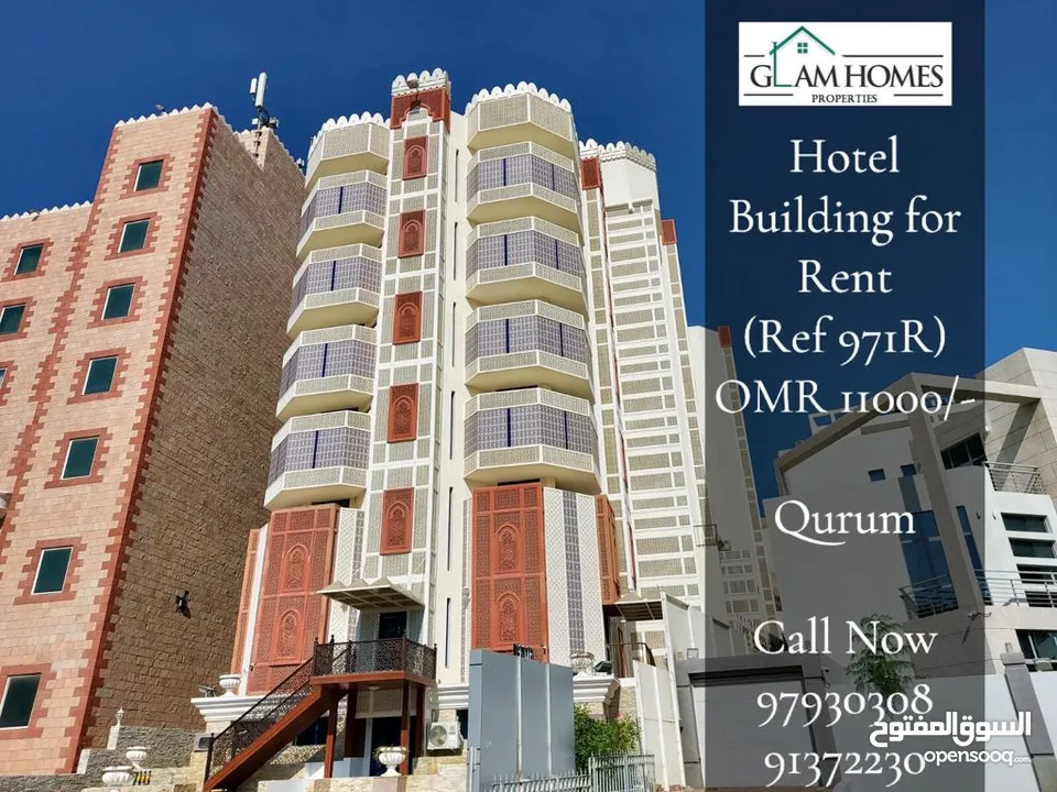 44 Bedrooms Furnished Hotel Building for Rent in Qurum REF:971R
