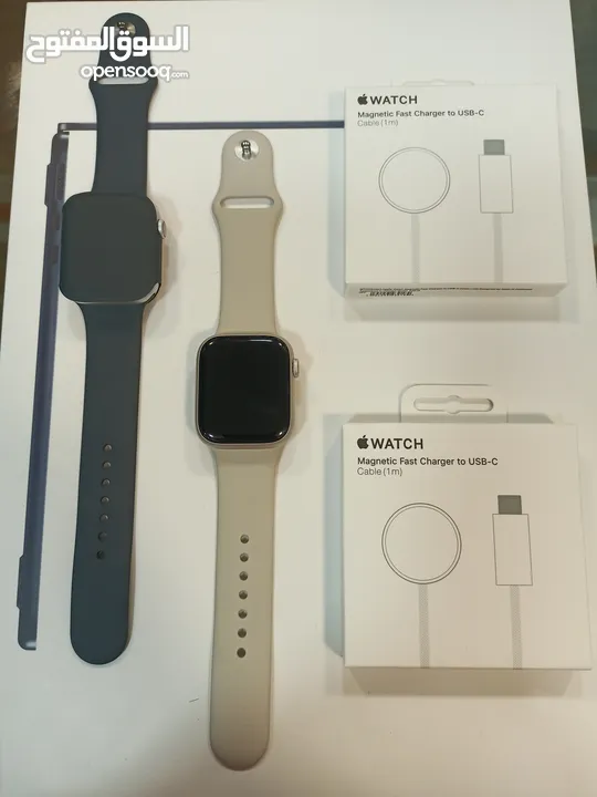 apple watch 9 45Mm جديد بدون كرتونه