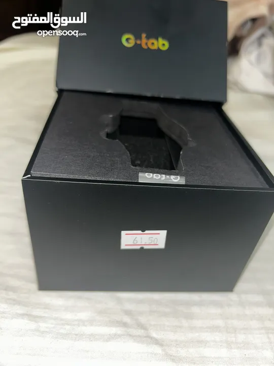 ساعة G-tab GT8 سمارت AMOLED لون أسود مع كستك معدن، عرض مميز ونظافة شبه جديدة بسعر ممتاز