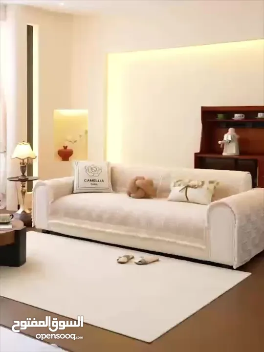 طقم ارضيات كنب مخمل شكل اقواس