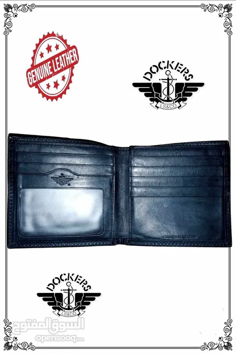 محفظة وحافظة نقود رجالي DOCKERS جلد اصلي طبيعي 100 % مستعملة بحالة جيدة جدا.