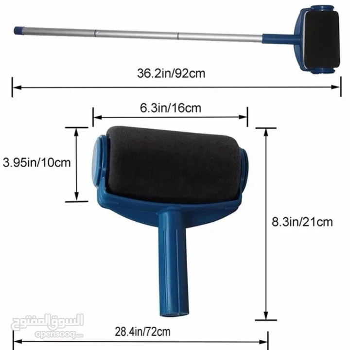 رول دهان PINTER ROLLER قابل للتعبئه رول الدهان 7 قطع مع عصا