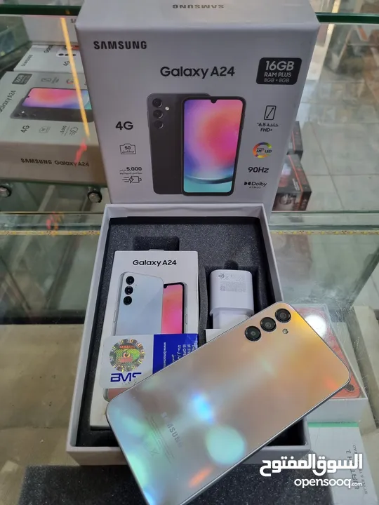 مستعمل اخو الجديد Samsung A24 4G رام 16 جيجا 128 أغراضة والكرتونه والبكج متوفر توصيل