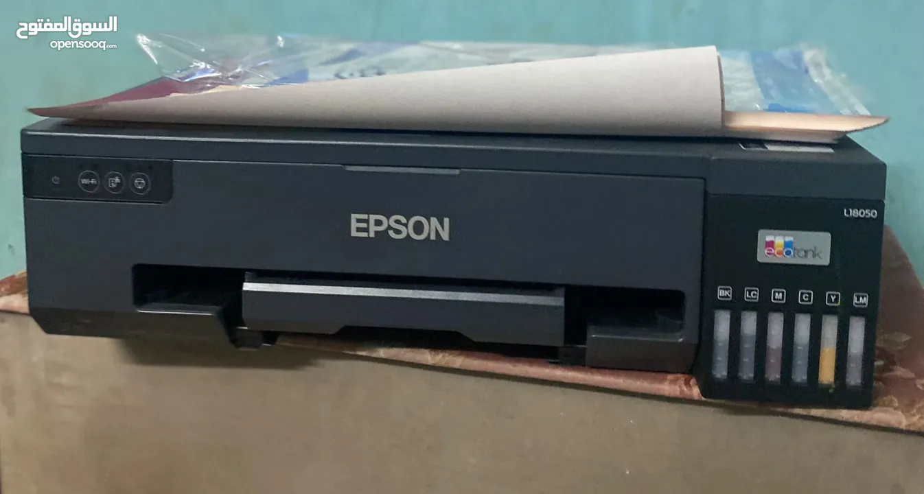 طابعةepson ملونه تعمل بالواي فاي والكمبيوتر