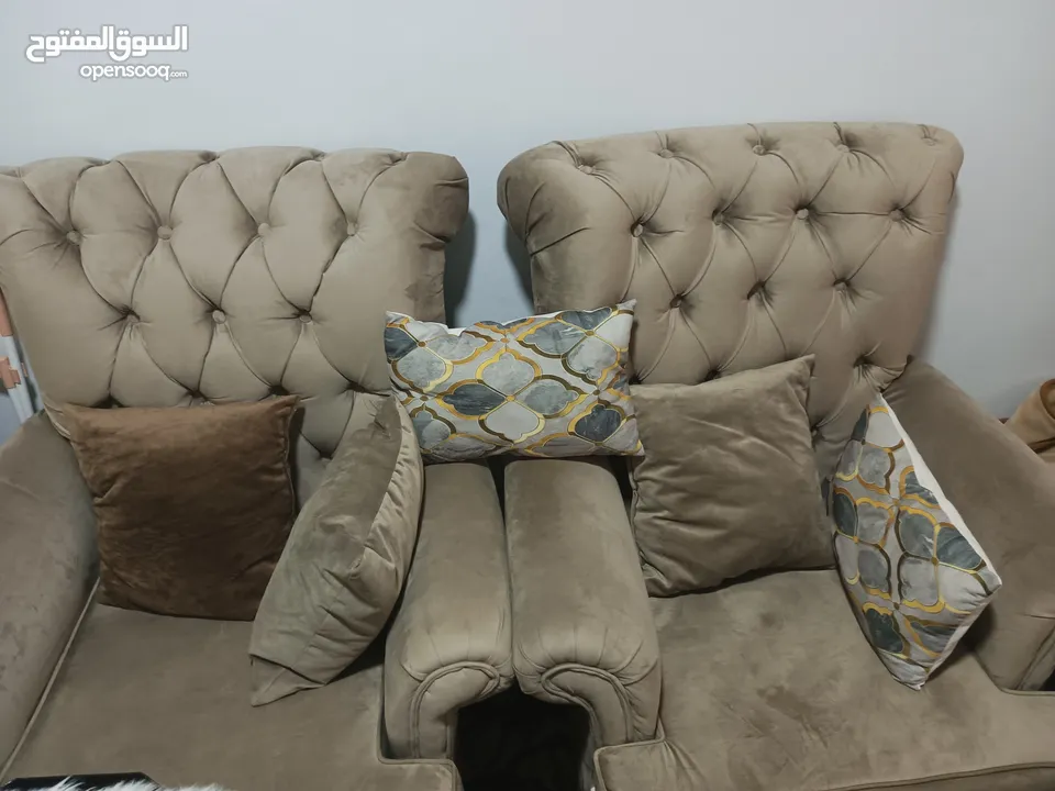 طقم كنب ثقيل  شبه جديد