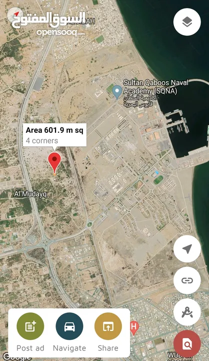 commercial laind for sale in batinah suwaiq 600 s.m  20.000 omr