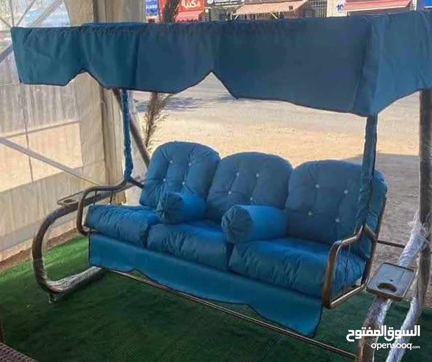 مراجيح ثلاثية ورباعيه وثنائيه  واطقم رتان  وكرسي هزاز وكل مستلزمات الحدائق والمزارع والمنازل
