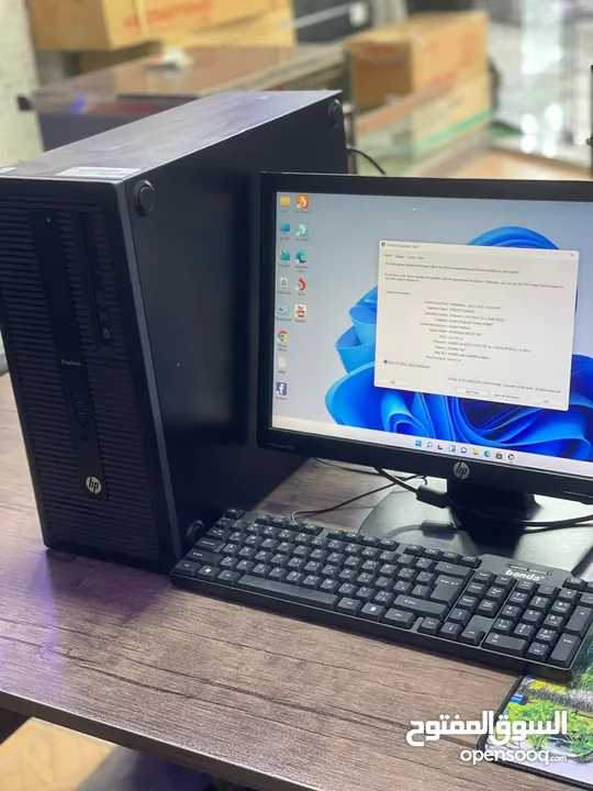 PC HP Core i7-4456 كامل مكمل مع شاشة و كيبورد و ماوس ويرليس جداد