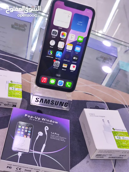 انضيف iPhone 11 وكالة مغير فقط بطارية اصلية جيجا 64 معه بكج هدية يتوفر توصيل