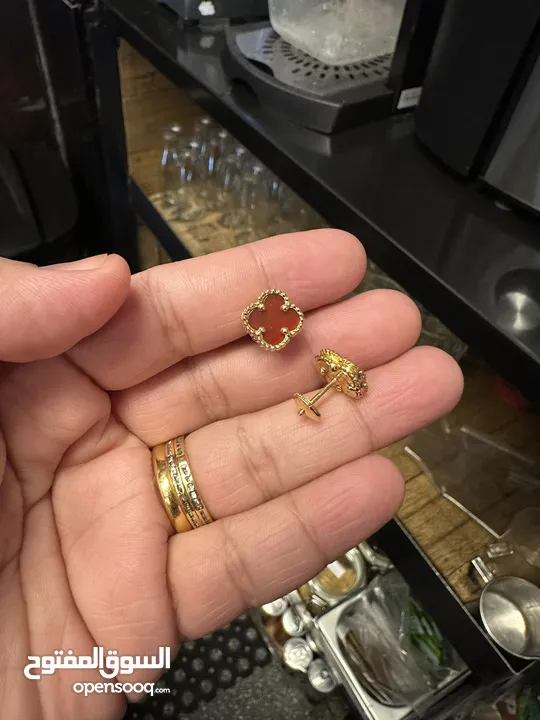 VCA Red Carnelian Necklace & Earrings