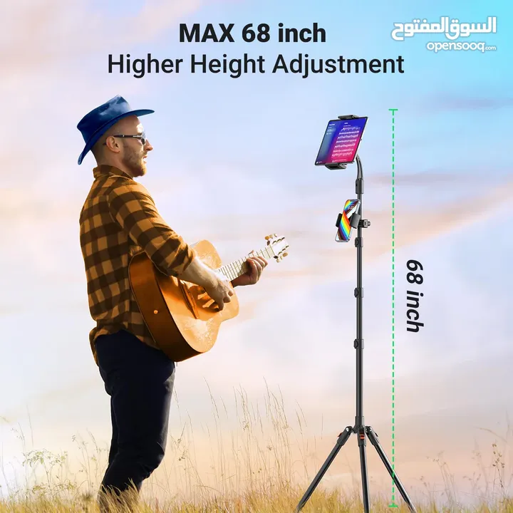 حامل ترايبود UGREEN إنش 68 مع ذراع مرن و360° دوران للهواتف والأجهزة اللوحية  UGREEN TRIPOD