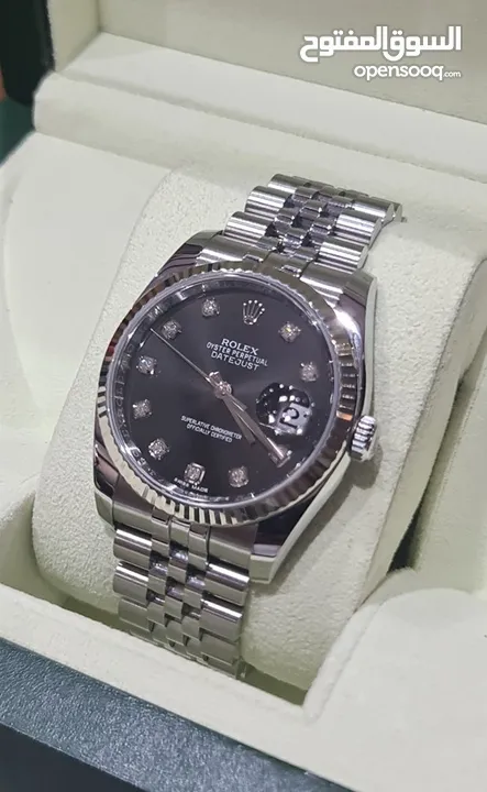 ROLEX 18K/SS DATEJUST 36MM CHARCOAL BLACK DIAMOND DIAL (BOX ONLY)